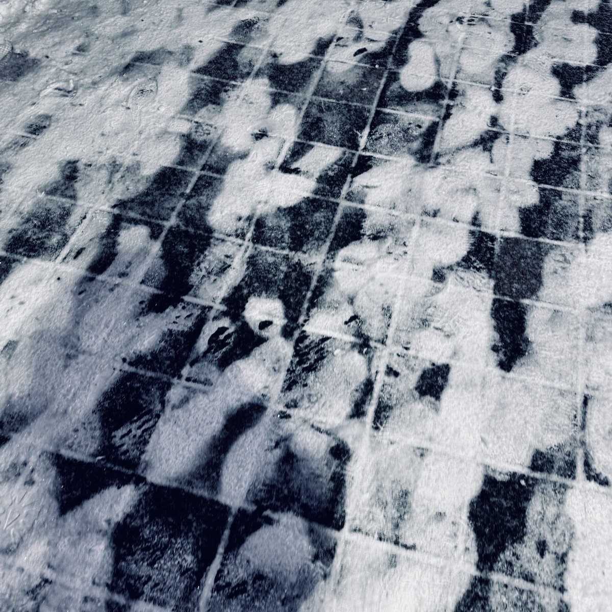 skydraft_X's tweet image. 발자국 하나하나가 사람처럼 보였다.
가까이 있지만, 서로를 향하지 않는 형상들.

우리는 함께 걷는 게 아니라
각자의 고독이 우연히 겹쳐진 상태로
같은 공간을 지나가는 건 아닐까.

눈 위에 남은 건 길이 아니라
인간이었다.