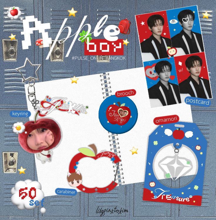 lilypinktokim's tweet image. giveaway apple boyy🍎 for #PULSE_ON_IN_BANGKOK 

50 set
1 set / 1 ea
- keyring , brooch , postcard , carabiner , omamori

⭐️ 16 may 2026
☁️ tba
💞 suphachalasai national stadium

rtw &amp;amp; show this post naka
#TREASURE_PULSE_ON_IN_BKK
