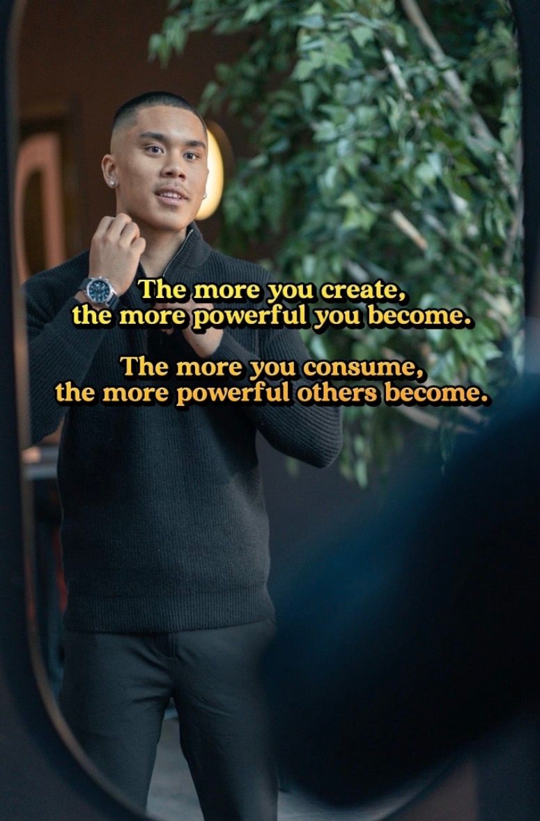 fabianlenext's tweet image. to create things, not consume things.
The way to escape the nine-to-five and build freedom for yourself is by creating — not consuming.

#CreateMore #ConsumeLess #EntrepreneurMindset #BuildYourFuture #EscapeThe9to5