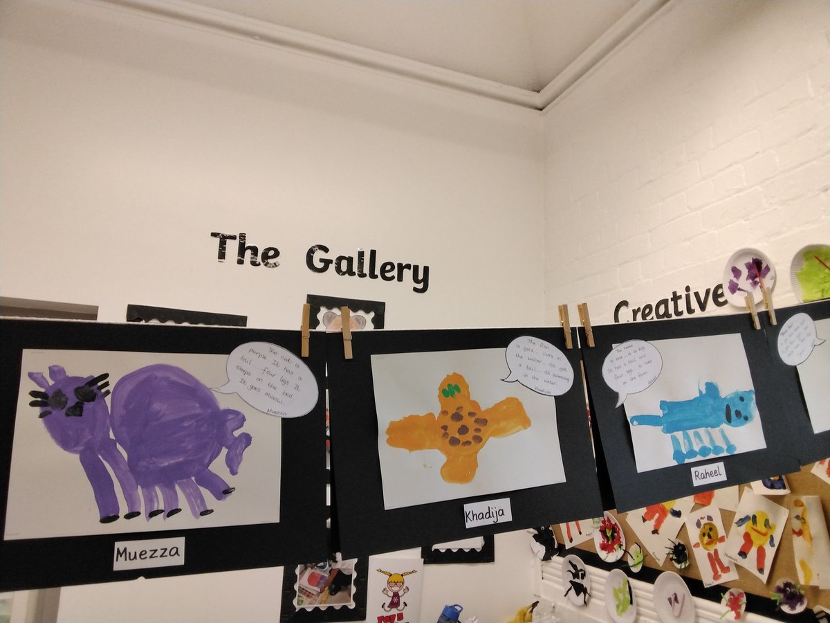 MarlboroughPrim's tweet photo. Nursery have been painting their favourite character from the story Brown Bear, Brown Bear, What Do You See? #nursery #eyfs #painting #beingcreative https://t.co/TI76Z12CfC