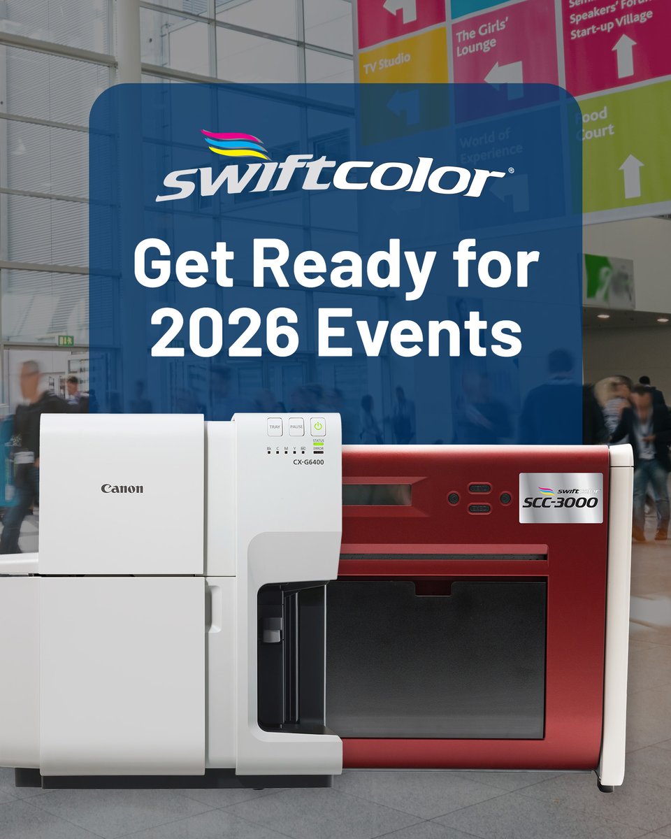 SwiftColor's tweet photo. Get ready for your 2026 #events with SwiftColor.

High-volume? The CX-G6400 prints 1200 DPI oversized cards in just 2 seconds.

Smaller events? The SCC-3000 delivers durable, full-color credentials at 300 DPI.

#2026events #eventprinting #cardprinting https://t.co/vhmFU2V4UD
