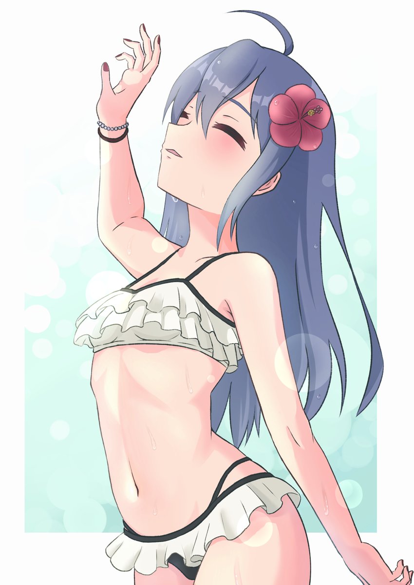 「何と2年半前の絵 #くそ寒いので水着を貼る」|チヨダのイラスト