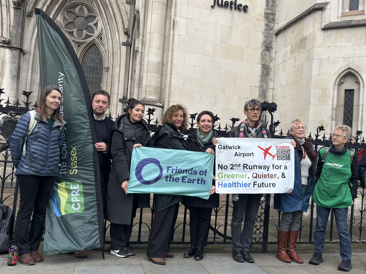 CAGNE_GATWICK's tweet photo. There will be no major announcements today at end of high court hearing on whether we have won in overturning the #GatwickAirport new runway @CPRESussex @GreenpeaceUK @foe_us #CAGNE @The_AEF https://t.co/JnGgbheu8b