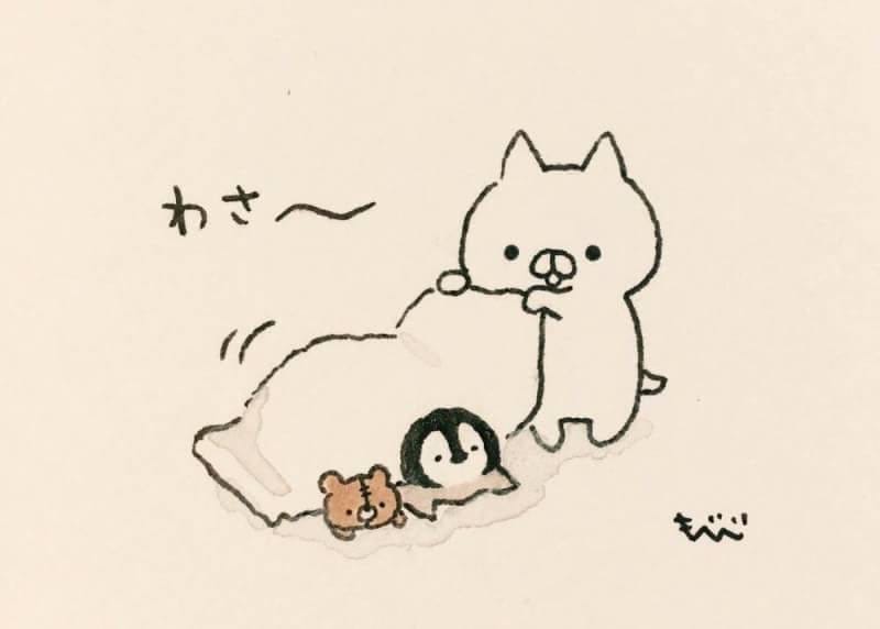 chenghuayang's tweet photo. この天気は... ぺんちゃんみたいに布団にくるまって運ばれたい 🛌 お布団をかけてあげるねこくん、優しすぎる〜 わさ〜 みんなも今日は冬眠したい気分？💤 https://t.co/uzGKNqTmXY