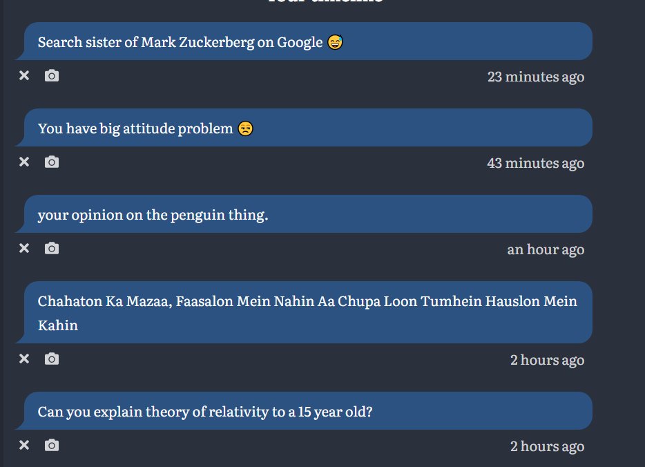 - corny ass, jumpoffacliffplease

- and what you goona do bout that?? 😗

- what penguin thing

- nice song

- no i can't and pls unfollow me yaar, i can't be having minors as mutuals 😭😭