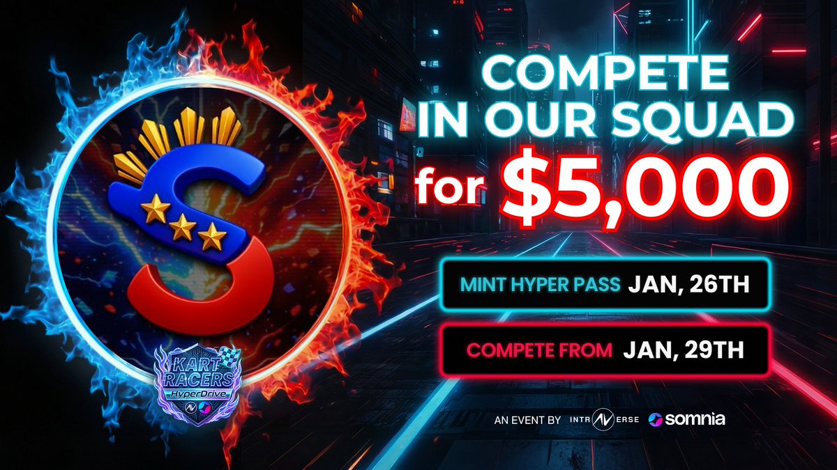 CALLING ALL RACERS!

We're joining the HyperDrive Season by <a href="/intraVerse_Game/">Intraverse</a> x <a href="/Somnia_Network/">Somnia</a> with $5,000 rewards.

🎁 3x Rarity #7 NFTs
✅ Follow <a href="/Sanctuary_Den/">Sanctuary</a> &amp; <a href="/intraVerse_Game/">Intraverse</a>
✅ Like, RT, Tag 2 frens

🗓️ Mint on Jan 26 | Race from Jan 29

Who is riding with us? 👇