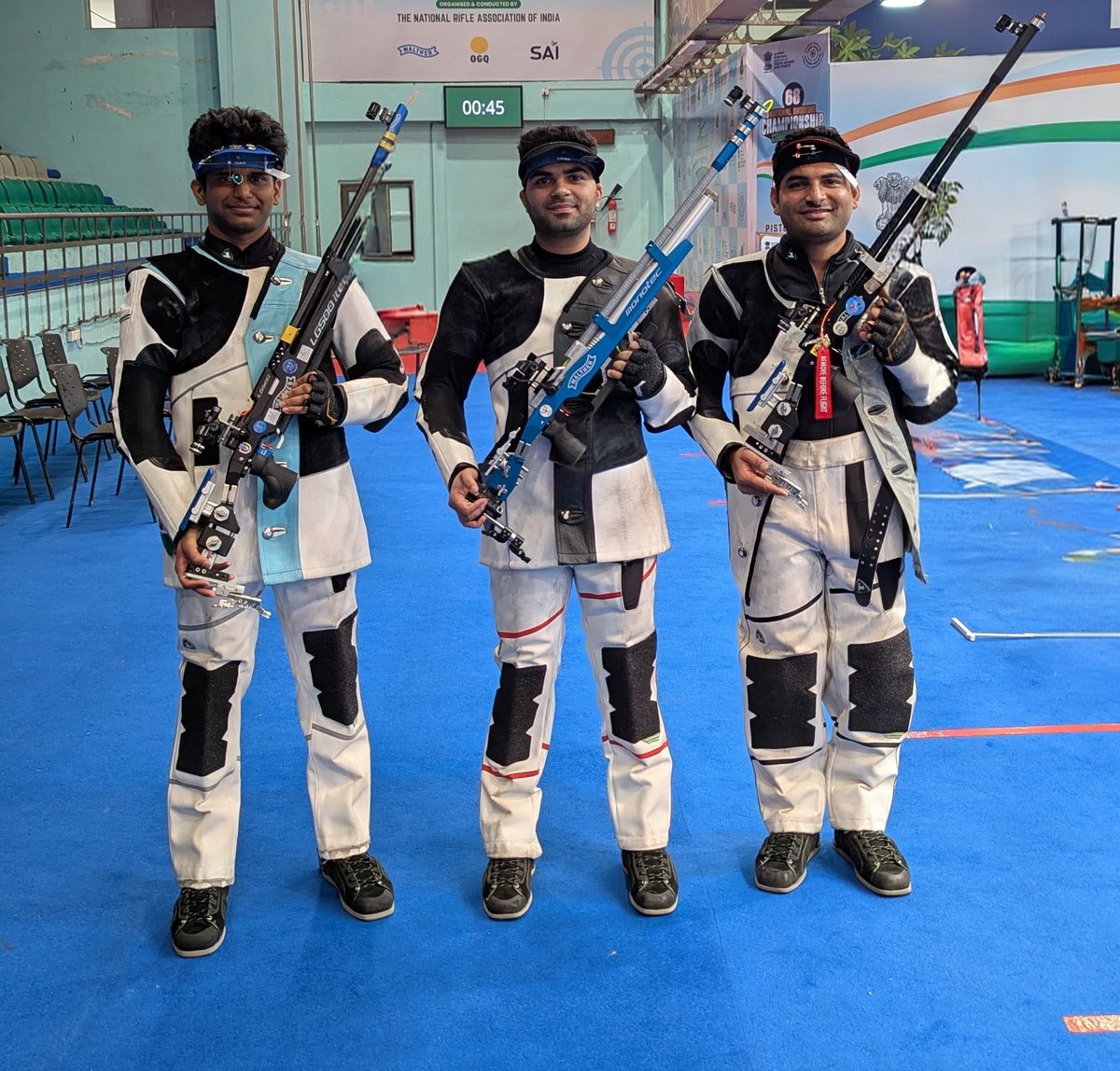 OfficialNRAI's tweet photo. National Selection Trials 1&2 (Gr A Rifle/Pistol)
*Result: 10m Air Rifle men T2*
1. Arjun Babuta (Centre-RLWS)π₯
2. Parth Rakesh Mane (Left-Mah)π₯
3. Kiran Ankush Jadhav (Right- Navy)π₯
#Shooting #NationalSelectionTrials #TeamIndia #India #DKSSR #Delhi https://t.co/x7wMDfKfoD