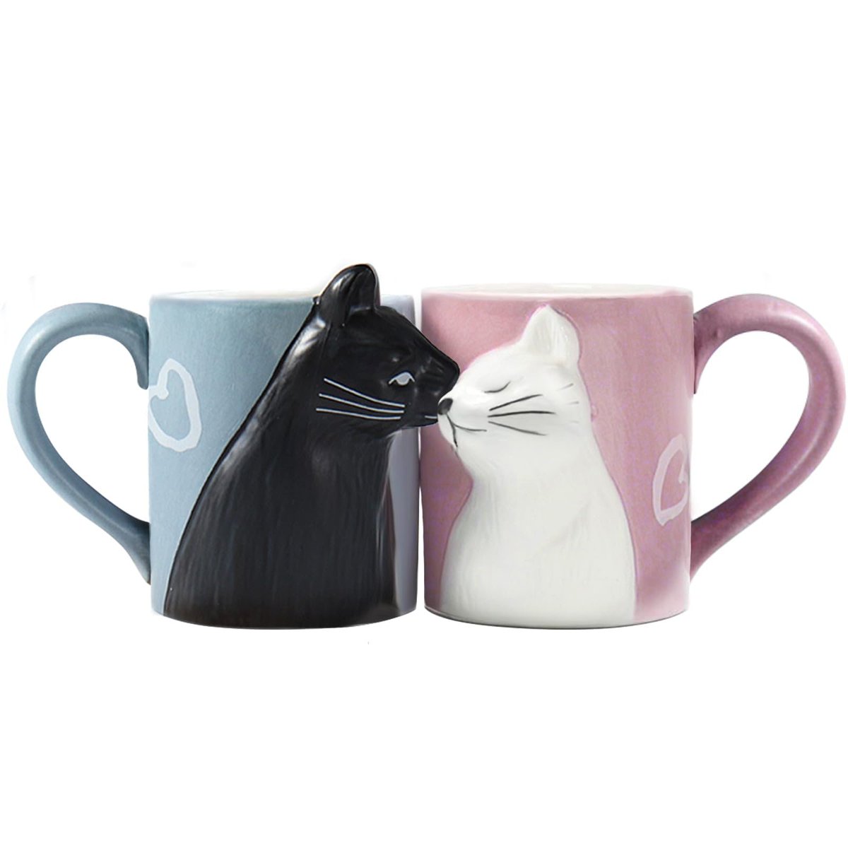 kissing cat mugs