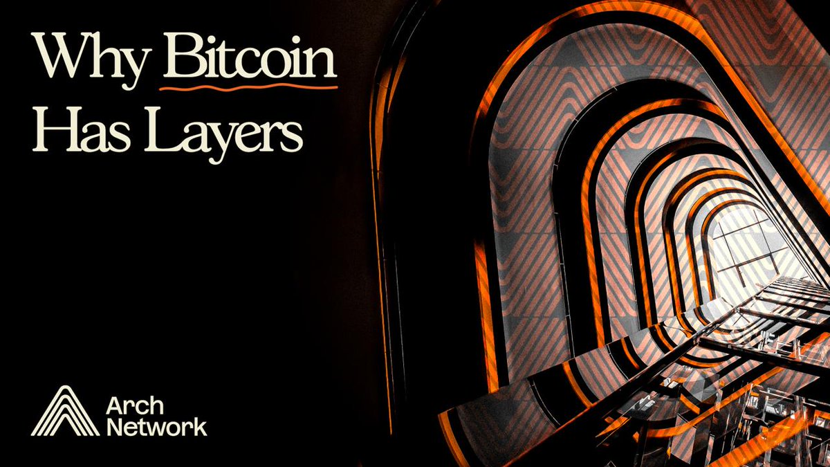 Bitcoin layers exist to separate concerns, not to fragment the system. The  base layer: - prioritizes security - finalizes the transaction Upper  layers: - optimize for execution - built for scale -