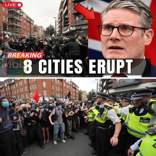 STARMER LOSES CONTROL AS MIGRANT HOTEL ATTACKS EXPAND TO 8 MORE CITIES – POLICE OVERWHELMED IN TOTAL CHAOS! 

Britain has erupted into full-scale mayhem as violent protests against migrant hotels exploded across eight cities last night – Birmingham, Manchester, Newcastle, Leeds