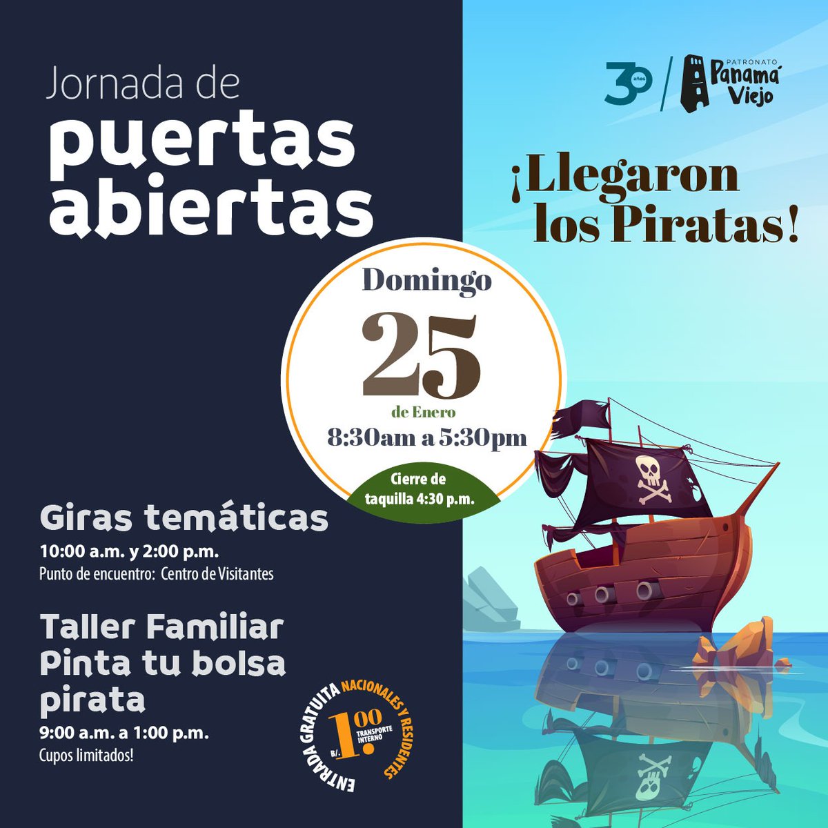 Jornada de puertas abiertas en Panamá Viejo.