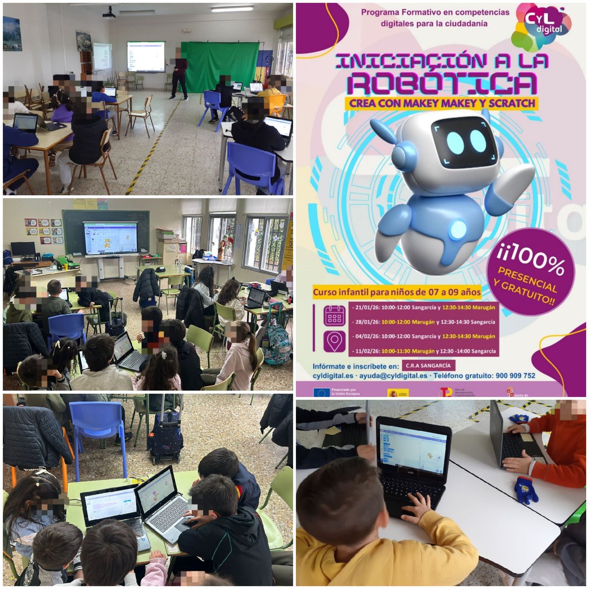 🌈 ¡Continuamos impulsando la competencia digital de nuestro alumnado en la escuela rural! 🏫💛🤖 Desarrollamos creatividad, lógica y pensamiento computacional 
🎮 ¡Y descubrimos que la tecnología también juega!
Hoy tocó: 💻 Programar con Scratch <a href="/cyldigital/">CyL Digital</a>
#Robótica #Innovación