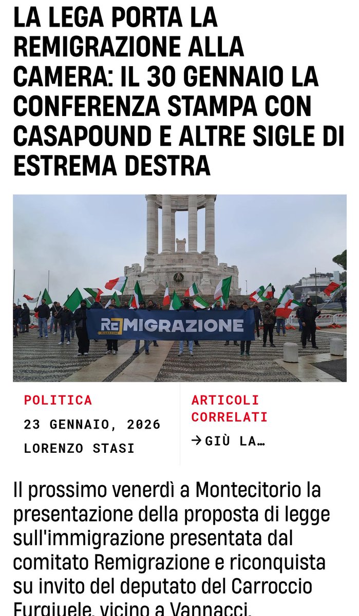 sulcomplottismo's tweet image. L'adesione dei leghisti vannacciani al piano remigrazione di CasaPound assume veste ufficiale con l'invito del deputato Furgiuele per una conferenza stampa alla Camera. Dopo Sellner e i neofascisti europei, mancava giusto la collaborazione con quelli italiani
via @espressonline