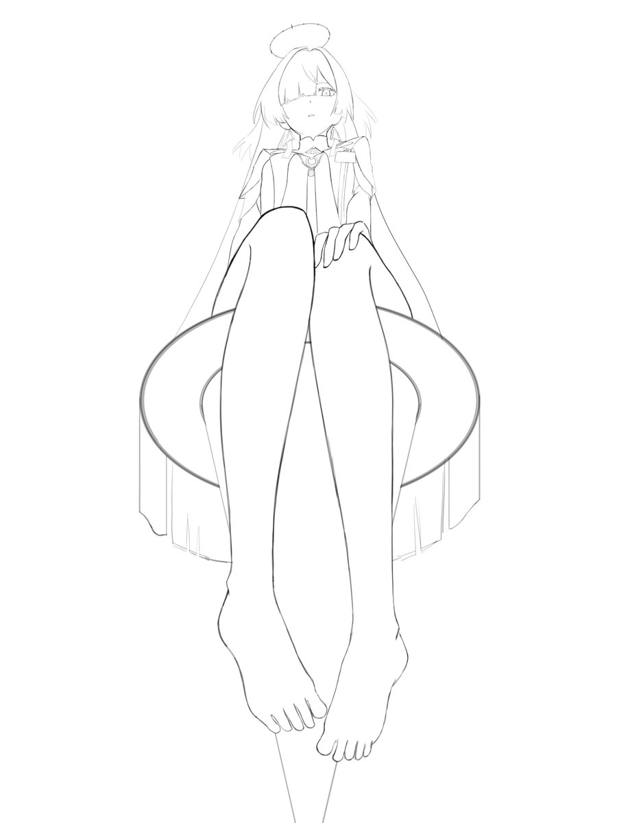 描いてるよ〜🦵