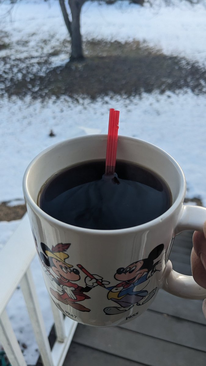 Sminichino1970's tweet photo. #Friday #TwoRedStirrers #BeKind #Karma ☕❤️🙏😊 💯 #Goals #Cold #ColdDay #Snowstorm #SoundOfSilence has returned 😭 #SnowIsComing https://t.co/8WLHWM6GpT