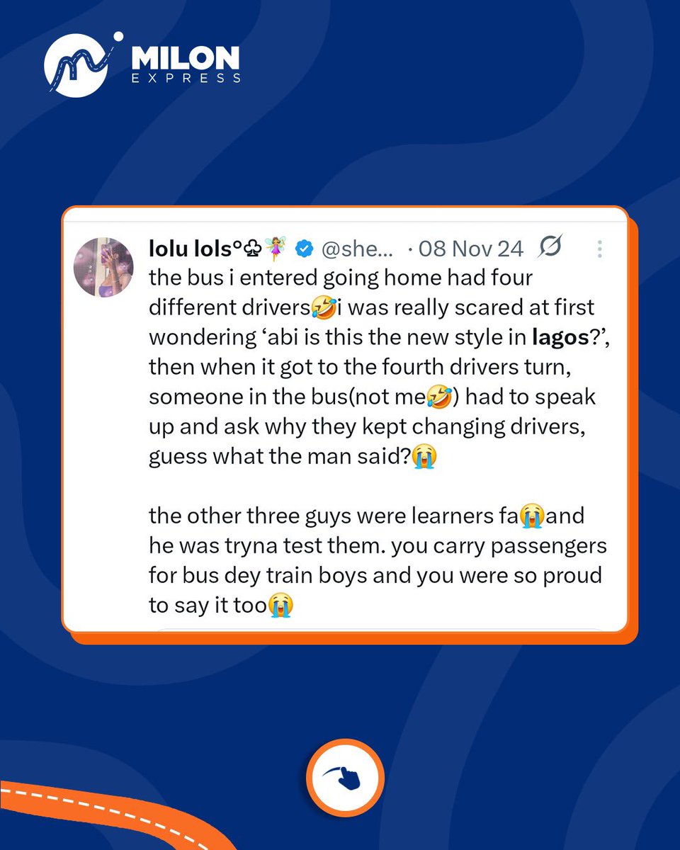 milon_express's tweet image. Daily commuting in Lagos comes with stories most people never forget. 

Drop yours in the comments 👇🏽
Let’s hear it.

#milonexpress #safesmartseamless #shuttleservices #corporatemobility #stafftransportation #madeinnigeria
