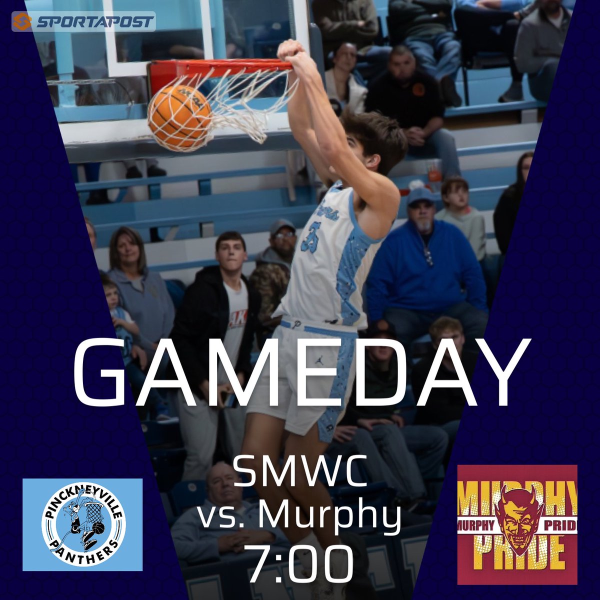 PCHS_Hoops's tweet photo. 🚨GAMEDAY🚨

The Panthers take on the Murphysboro Red Devils for a spot in the Sparta MidWinter Classic Championship Game! #PWP #GoBigBlue 

🏀Tipoff: 7:00🏀

📍Sparta High School📍

📸: Reagan Photography https://t.co/MaIq0FTzXw