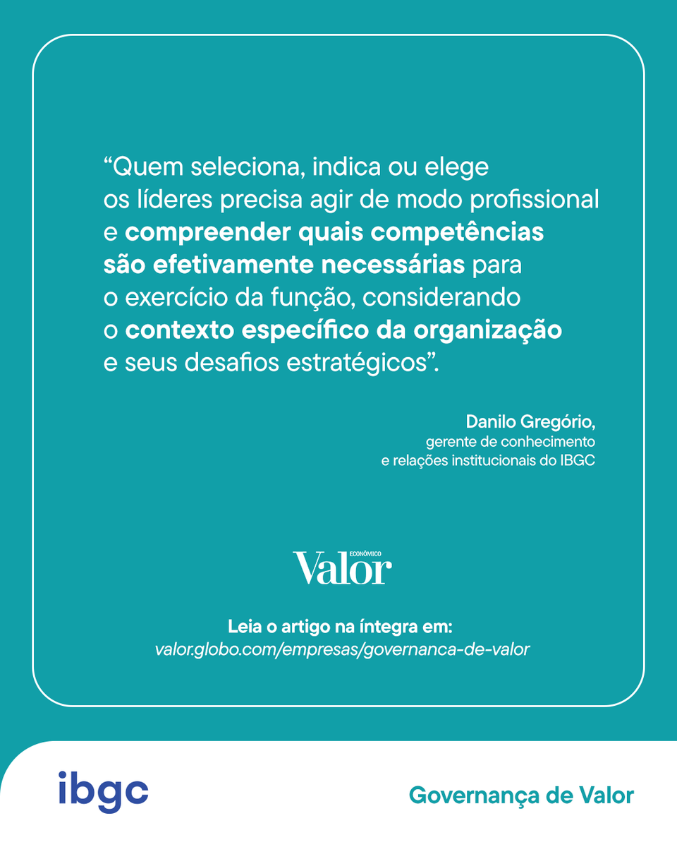Nosso gerente de conhecimento e relações institucionais, Danilo Gregório, destacou preceitos relevantes de governança ao recompor um colegiado. Leia na íntegra e entenda as análises: valor.globo.com/empresas/gover…
