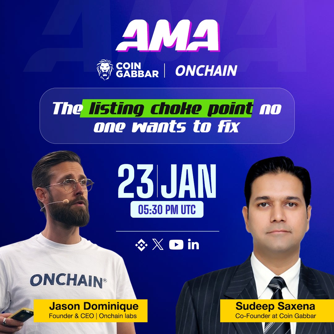 🚨LIVE AMA ALERT! 🚨 Get ready for a sharp, no-nonsense conversation on one  of the most ignored issues in crypto 👀 🎯 Topic: The Listing Choke Point  No One Wants to Fix