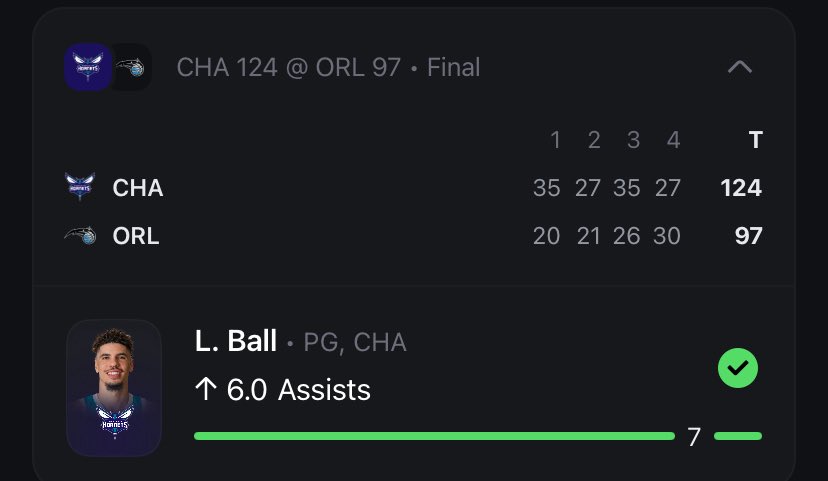 iamSlipBayless's tweet photo. CASH LAMELO 6 ASSIST AS WELL🤑✅

6 ASSIST FOR MY BOY IS ALWAYS A MUST TAKE CASH THAT SHIT TODAYS PLAYS OTW GANG.

#NBA #NBABets #PropBets #AssistProp #SportsBetting #BetTwitter #PrizePicks #underdog #nba #nfl #Chalkboard #playerprops #LeBronJames #DonaldTrump #drakemaye #nbaprop https://t.co/TpkMDvlFTS
