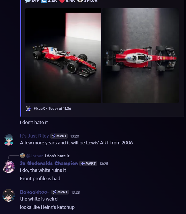 Today: Mirai discusses F1.