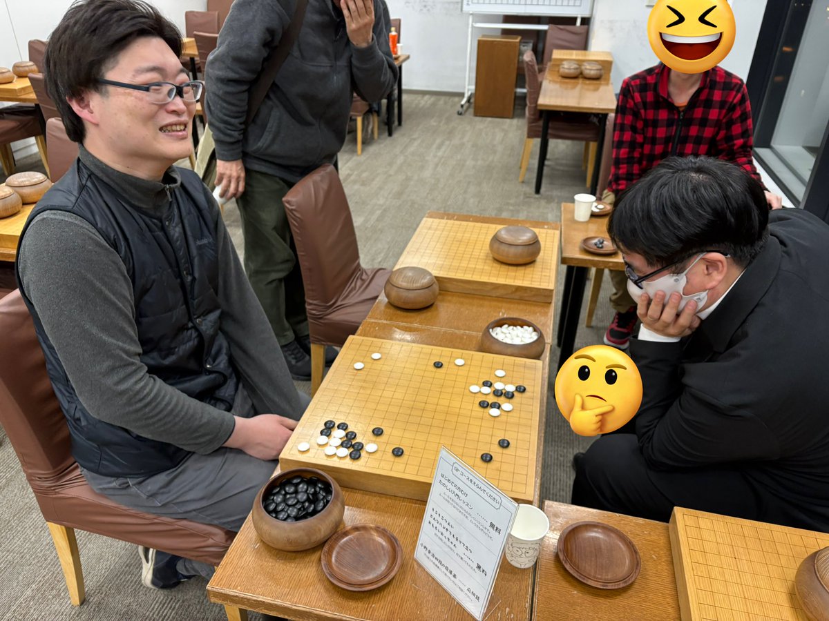今日は栃木から山本囲碁教室<a href="/yamamotoigo/">山本囲碁教室</a> の山本先生が遊びに来てくれました😆
実はおっちゃんと古いお友達！

#ヨルイゴ #囲碁 #関西棋院 #碁会所
#初心者歓迎 #囲碁入門