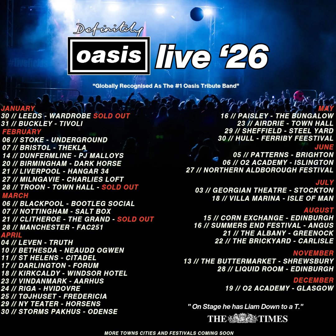 Definitely Oasis - Oasis Tribute Band tweet media