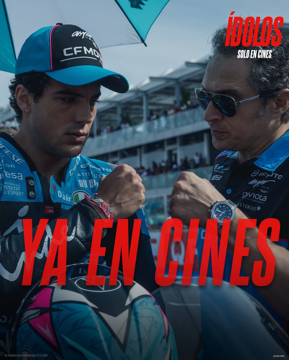 🏍️ #Ídolos llega a los cines con una historia de velocidad, emoción y segundas oportunidades. Es momento de vivirla en la gran pantalla, con Óscar Casas, Ana Mena, Claudio Santamaría y Enrique Arce, bajo la dirección de Mat Whitecross.

🎬 #Ídolos - ¡Solo en cines!