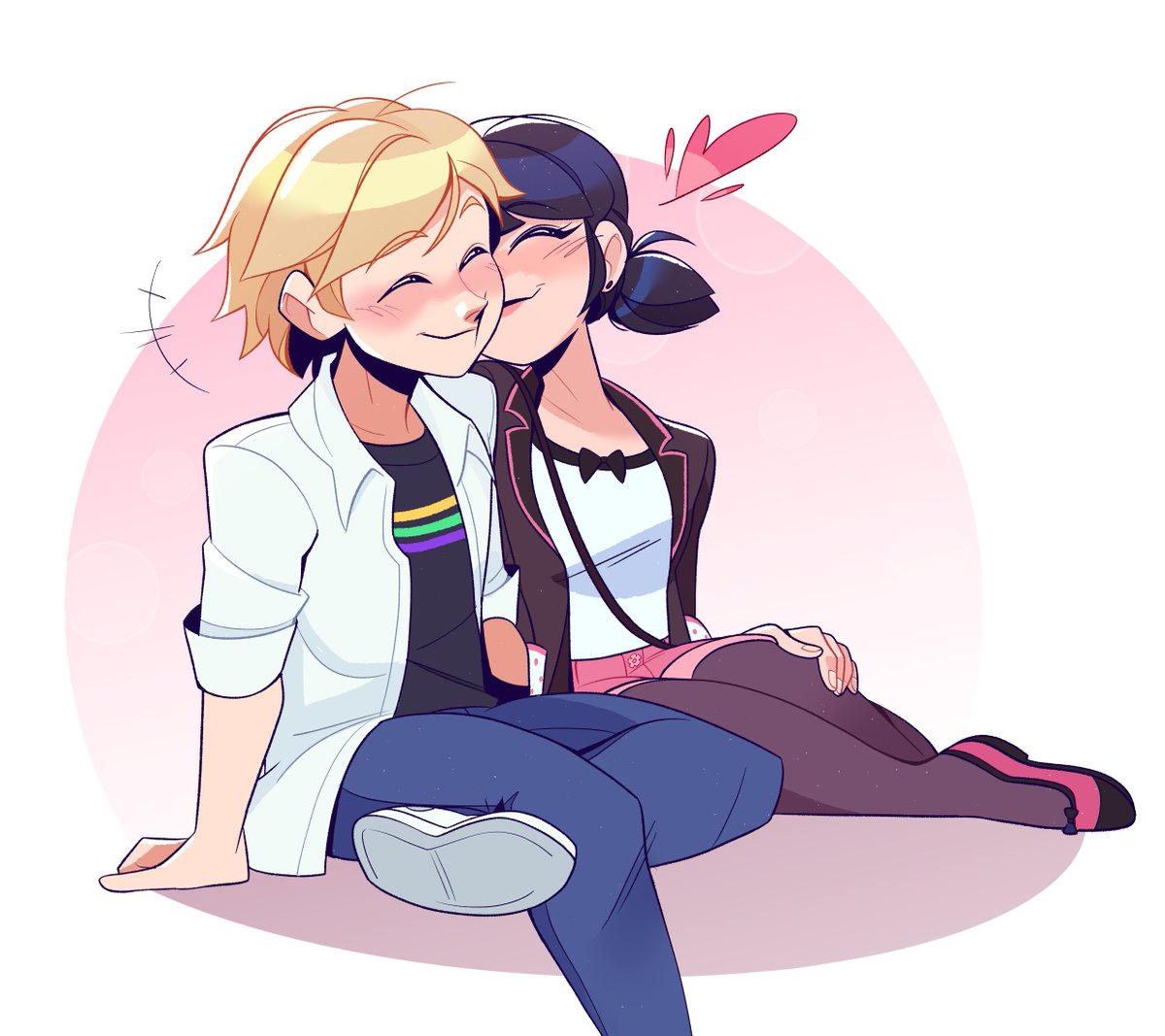 BeMiraculousLB's tweet photo. We love an Adrienette moment 🥹💖 

Fan art by the wonderful @funneylizzie for this week’s Fan Art Friday! ✨ https://t.co/zAGx2AST91