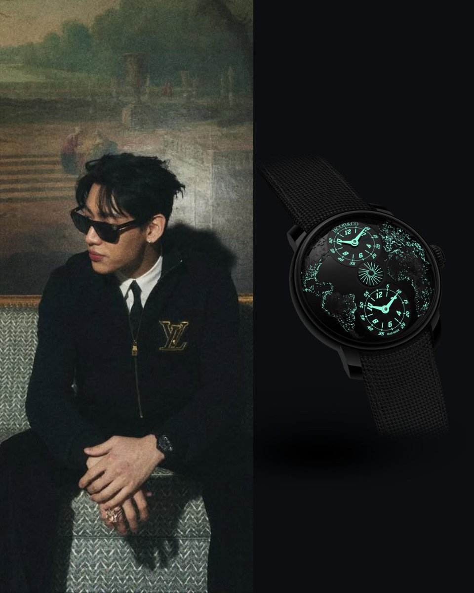 _Jacobandco's tweet image. @bambam1a wears The World Is Yours Dual Time Zone MAD Paris.

#jacobandco #inspiredbytheimpossible #bambam