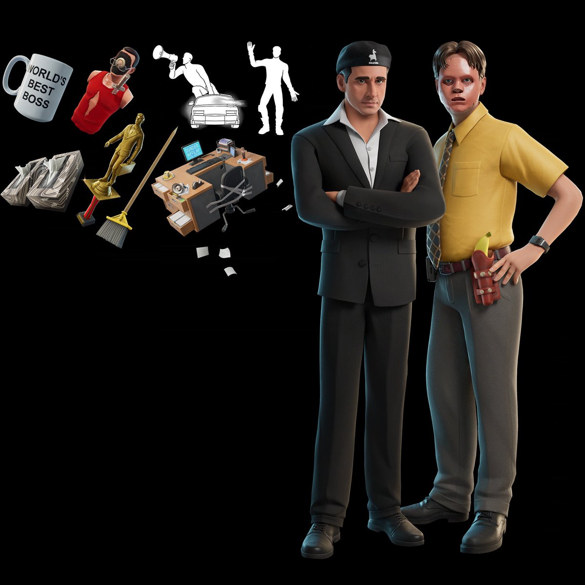 FireMonkey's tweet image. The Office X Fortnite drops tonight!!
