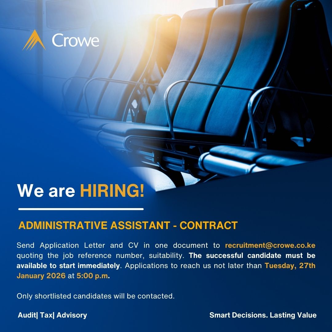 Crowe_Erastus's tweet image. We're looking for you – Administrative Assistant (Contract)
Apply today!
Click on the link below for more details.
.
bit.ly/4qDeYfF
.
#wearecrowe #smartdecisions #lastingvalue #hiringnow