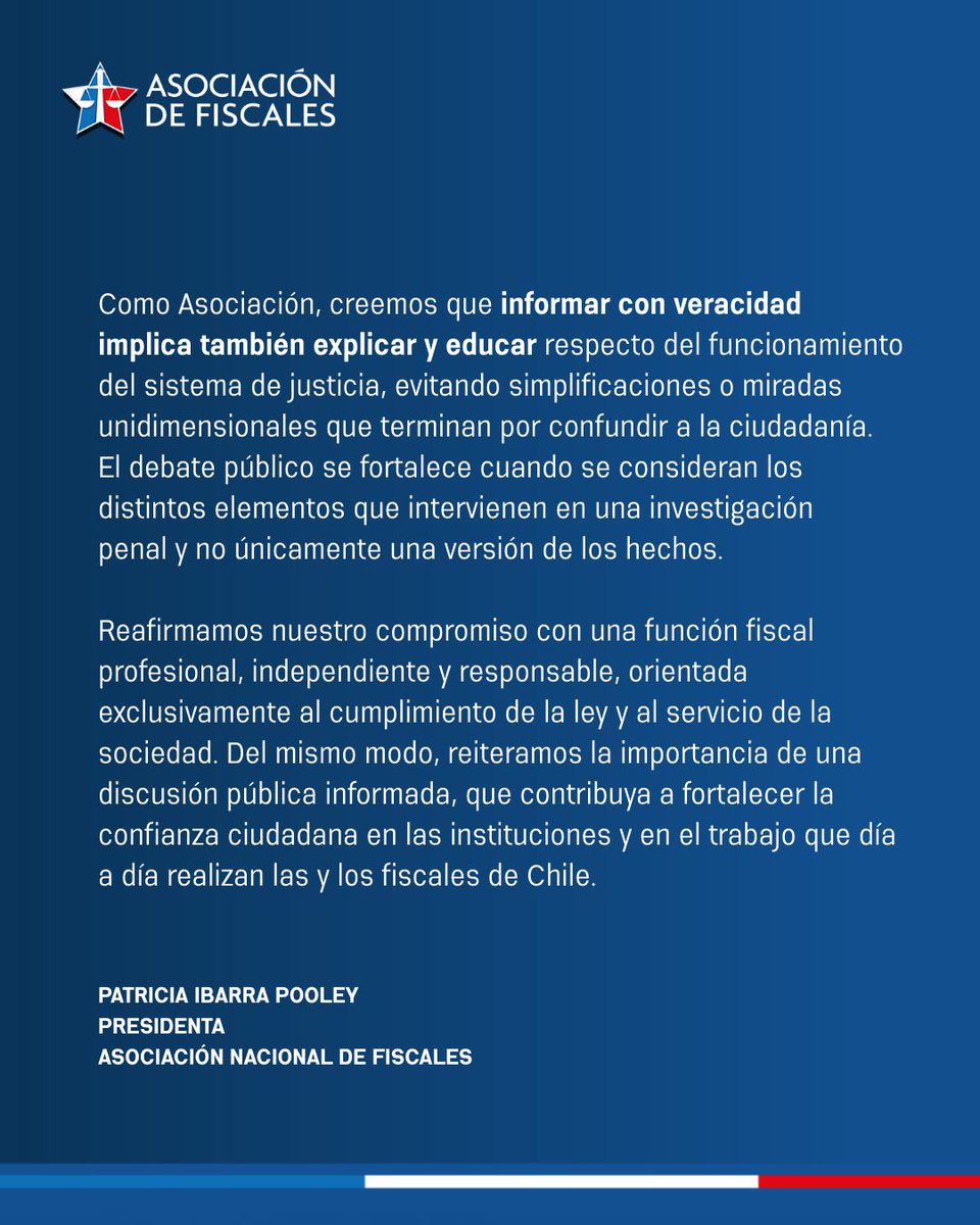 Asociación Nacional de Fiscales de Chile tweet media