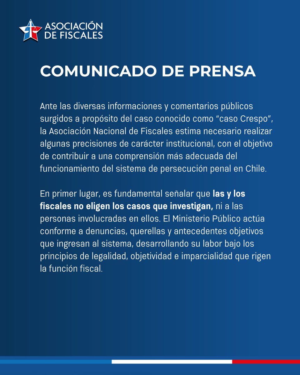 Asociación Nacional de Fiscales de Chile tweet media