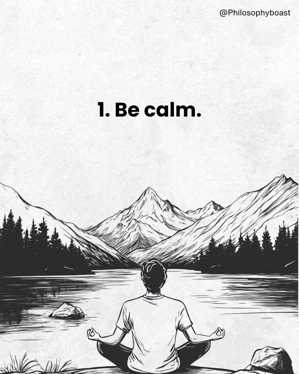 WisdomStoics's tweet image. HOW TO BECOME MORE POWERFUL:

1. Be calm.