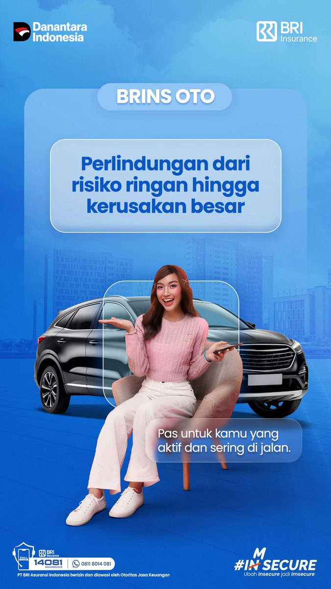 BRINS_Insurance's tweet photo. BRINS OTO
Perlindungan dari risiko ringan hingga kerusakan besar,
pas untuk kamu yang aktif dan sering di jalan.

#Imsecure
#BRIInsurance
#BRINSmobile
#MelindungiSetulusHati https://t.co/noG3byuLdB
