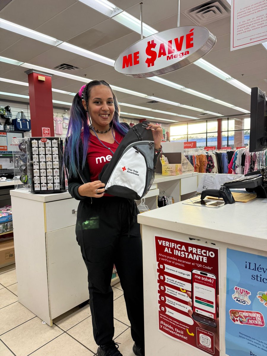 Conozcan a María Santiago de las Tiendas Me Salvé en Plaza Atenas en Manatí. La vimos preguntándole a sus clientes si querían donar $1 por nosotros. Gracias María por hacer la pregunta y a tus generosos clientes que te dicen “sí”.

#MeSalvé #CruzRojaPR