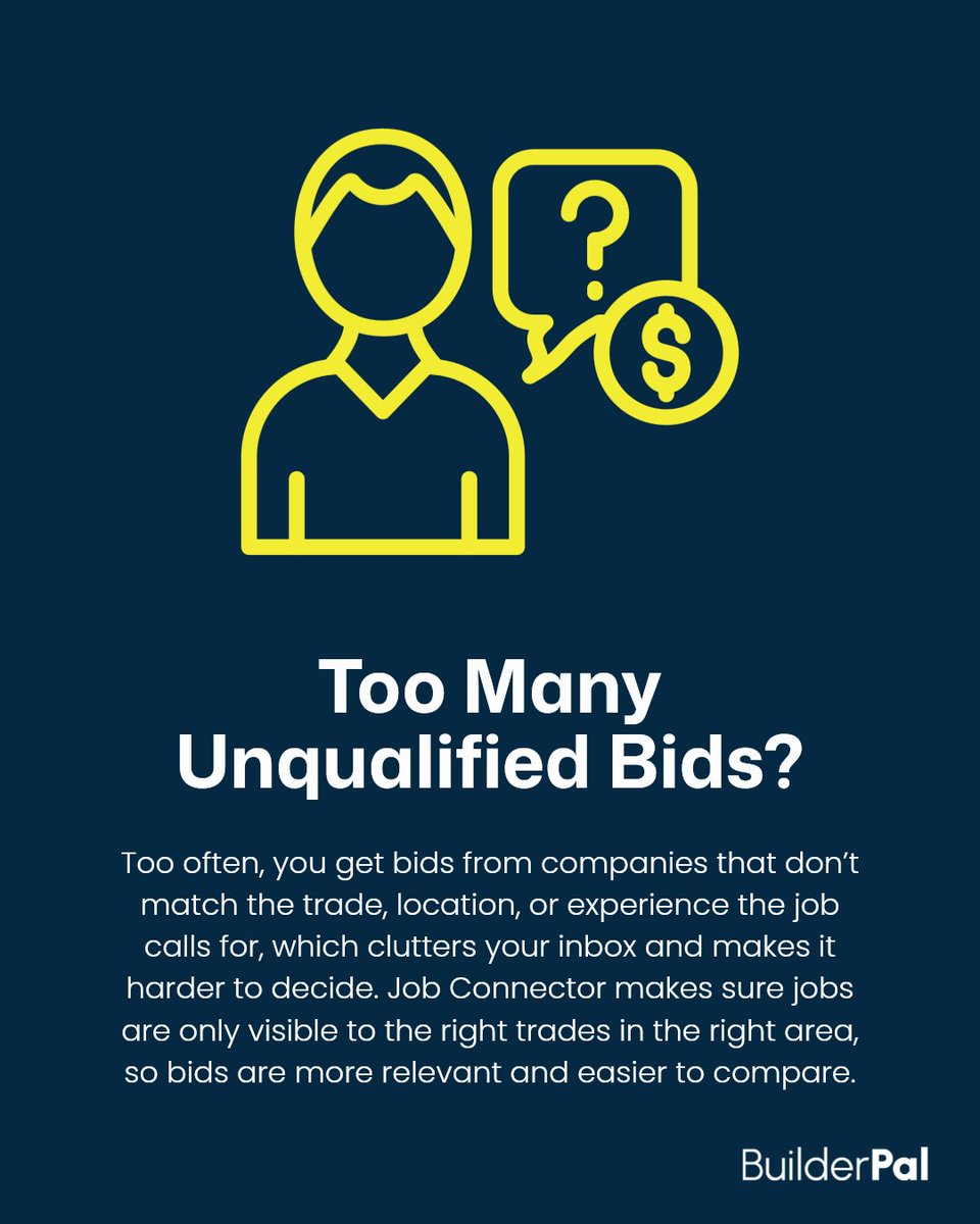 builderpal_app's tweet photo. Job Connector gives your team one place to find work, request to bid, and manage job invites.

To Join, press here:
https://t.co/6Dy6fcZhNS https://t.co/quBZtnYjOY