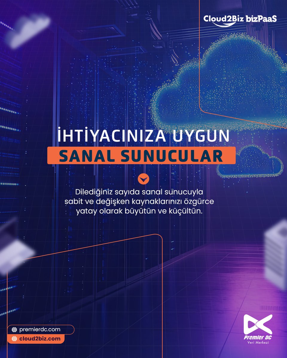 İhtiyacınıza göre şekillenen sanal sunucular ile gücü siz yönetin ☁️

Kaynaklarınızı anında büyütün, gerektiğinde küçültün; performans ve esneklik her zaman sizinle 🚀

🔹 Ölçeklenebilir altyapı
🔹 Güvenli ve yüksek performans
🔹 Kontrol tamamen sizde
#SanalSunucu #Cloud2Biz💻
