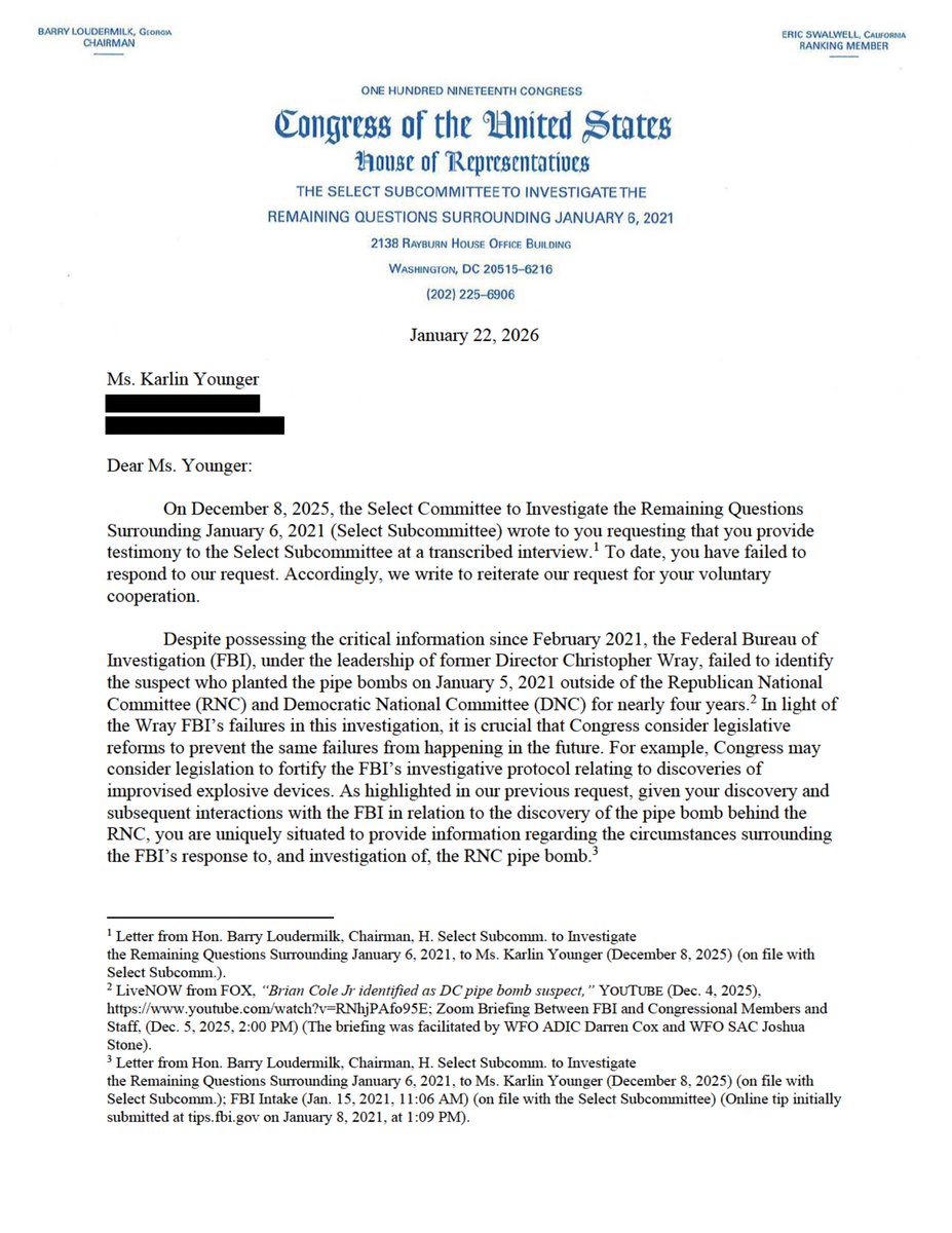 Select Subcommittee on January 6th tweet media