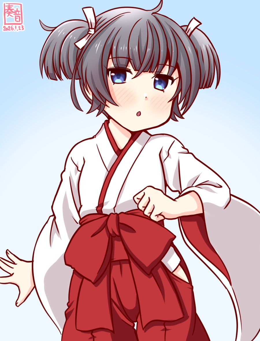 「潜水母艦って女神…いや、神様ですよね～♪
 はぁ～潜水艦の命です、命!!」

#艦これ版真剣お絵描き60分一本勝負_20260123
#伊36 