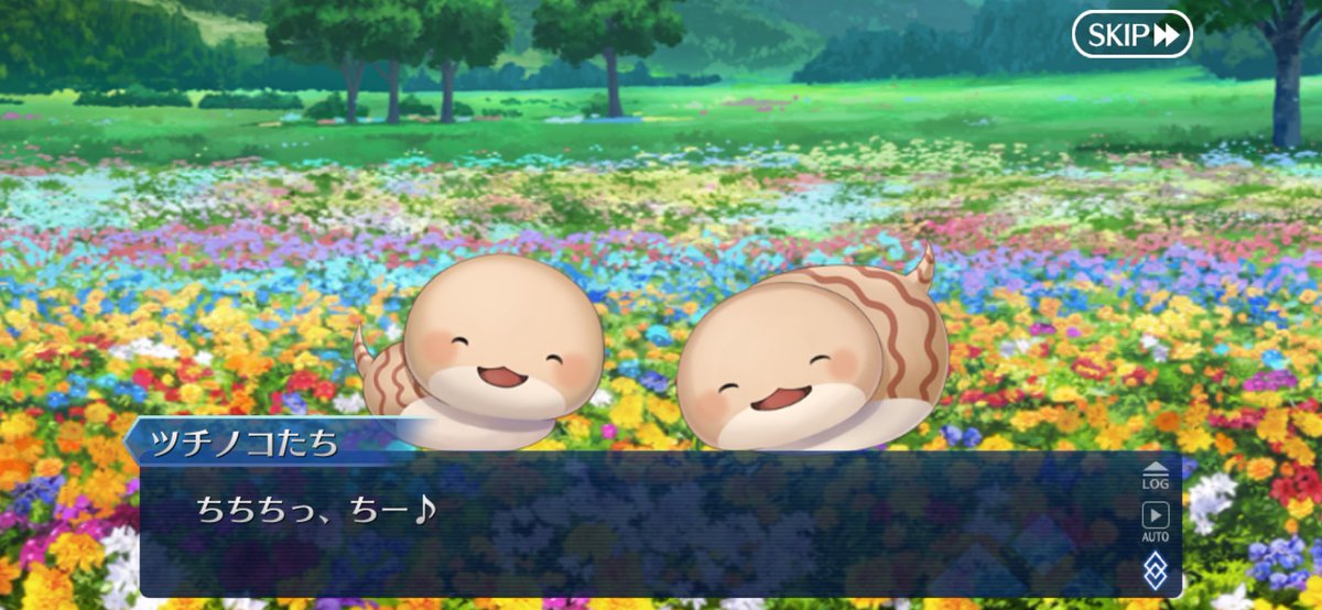 守りたい。この笑顔。 （FGOの新マスコット、ツチノコちゃんたち）