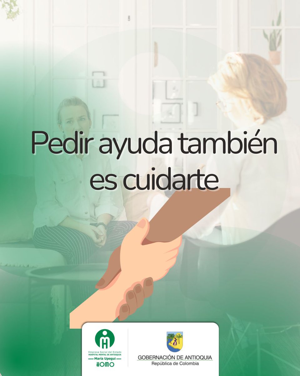 🆘Pedir ayuda no significa que estés mal.
Significa que te estás escuchando. 💚
#EscucharteEsCuidarte #SaludMental <a href="/RamonEAcevedo/">Ramón Acevedo</a> <a href="/SaludAntioquia/">Secretaría de Salud e Inclusión Social</a> <a href="/GobAntioquia/">Gobernación de Antioquia</a>
