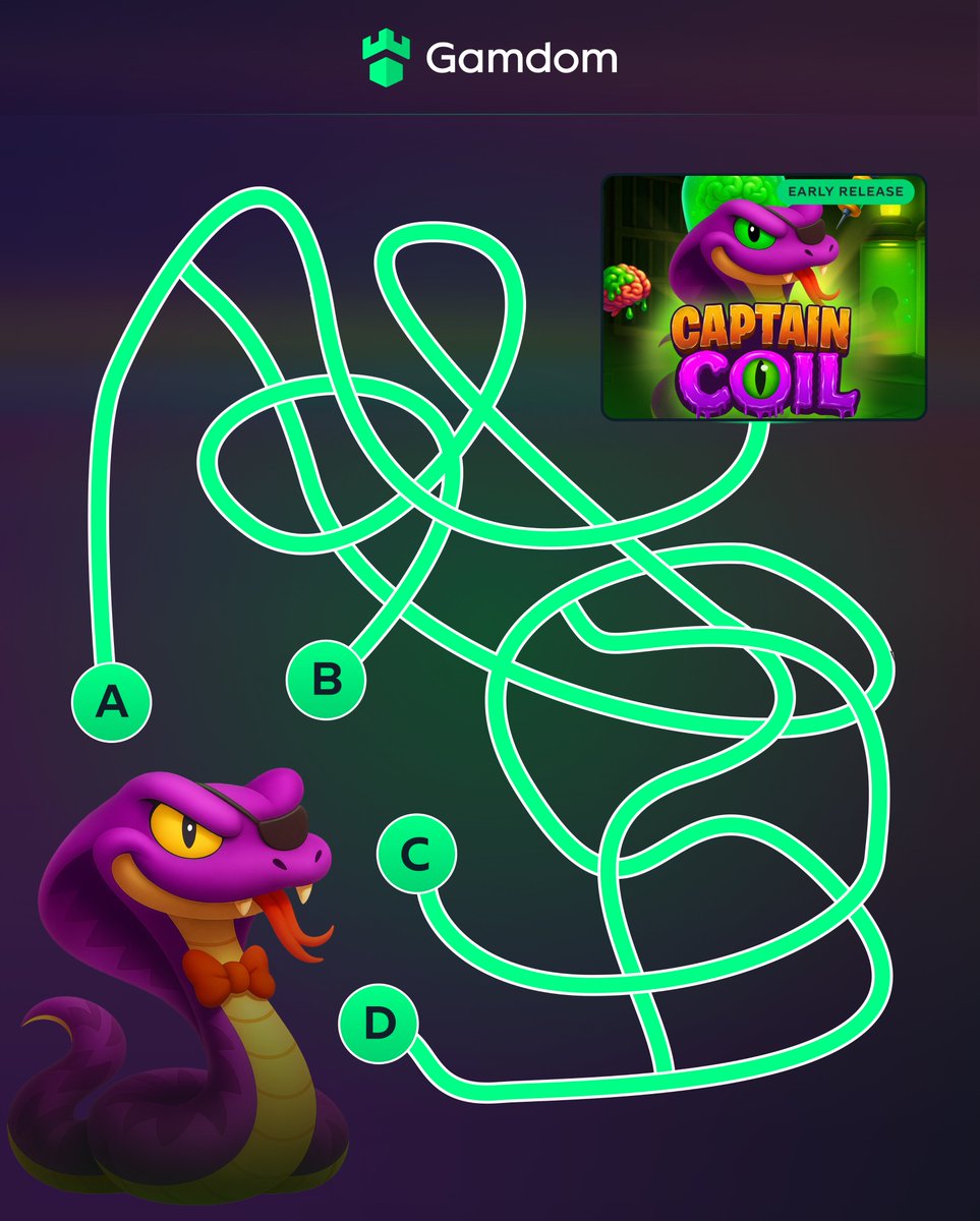 Lost in Captain Coil’s maze? Find your way out and unlock FREE Spins 🐍✨

🧪 Comment your <a href="/gamdom/">Gamdom.com</a> userID  
🧪 Like &amp; Repost  
🧪 Tag a friend  

*KYC Lvl 2 verified Gamdom users only