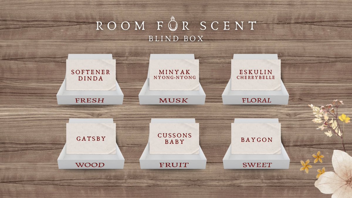 scentauteur's tweet image. Now that all teams have chosen, it’s time to reveal the product you’ll be breaking down and analyzing the ingredients of!

Wins - Softener Dinda
Rona Aroma - Minyak Nyongnyong
Elixé - Eskulin Cherrybelle
Angel Dawn - Gatsby
Stella Jeruk - Cussons Baby
Aurescent - Baygon
