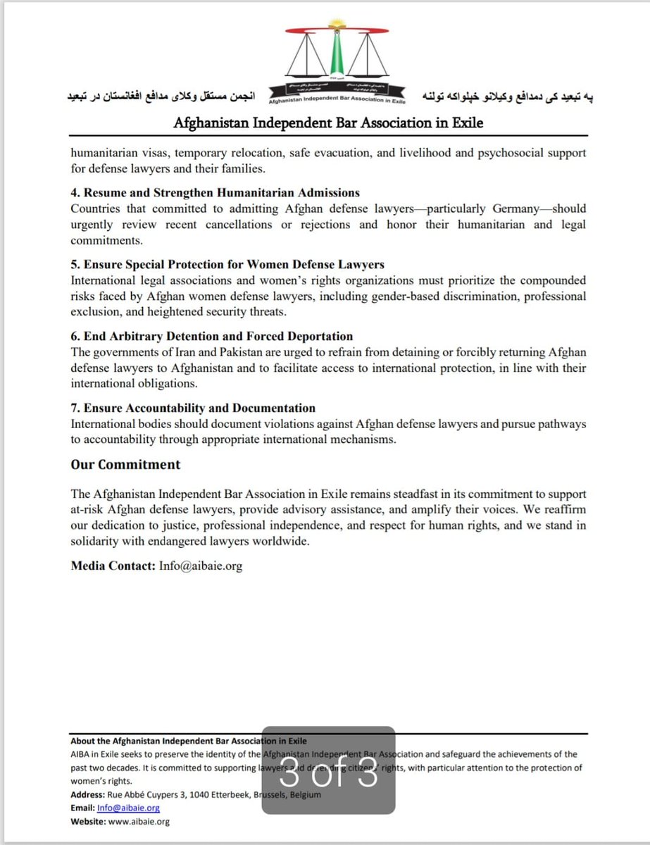 Statement on the Occasion of 24 January-International Day of the Endangered Lawyer.