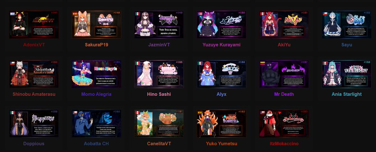 Van 563 VTuber agregados en la VTuberDEX y si quieres ser parte de este proyecto que busca incluir a toda la comunidad VTuber de habla hispana dejo aqui el formulario:

docs.google.com/forms/d/e/1FAI…