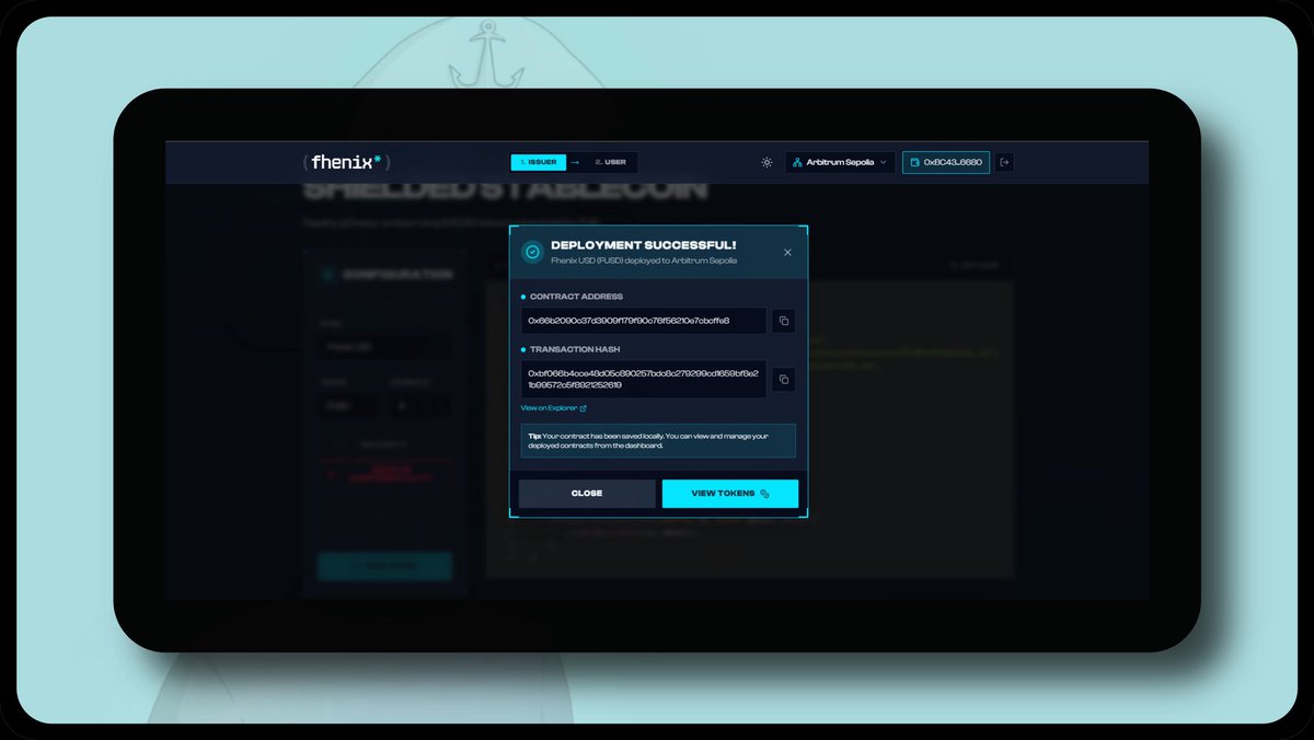 Madu3914's tweet image. 𝐒𝐓𝐈𝐋𝐋 𝐎𝐍 𝐄𝐗𝐏𝐋𝐎𝐑𝐈𝐍𝐆 𝐑𝐄𝐃𝐀𝐂𝐓 𝐓𝐄𝐒𝐓𝐍𝐄𝐓

Today, we’re taking it a step further let’s build and interact with your first confidential stablecoin on Fhenix.

Let’s interact with the @RedactMoney testnet on @fhenix

Head to [shieldedmode.fhenix.io]

✦…