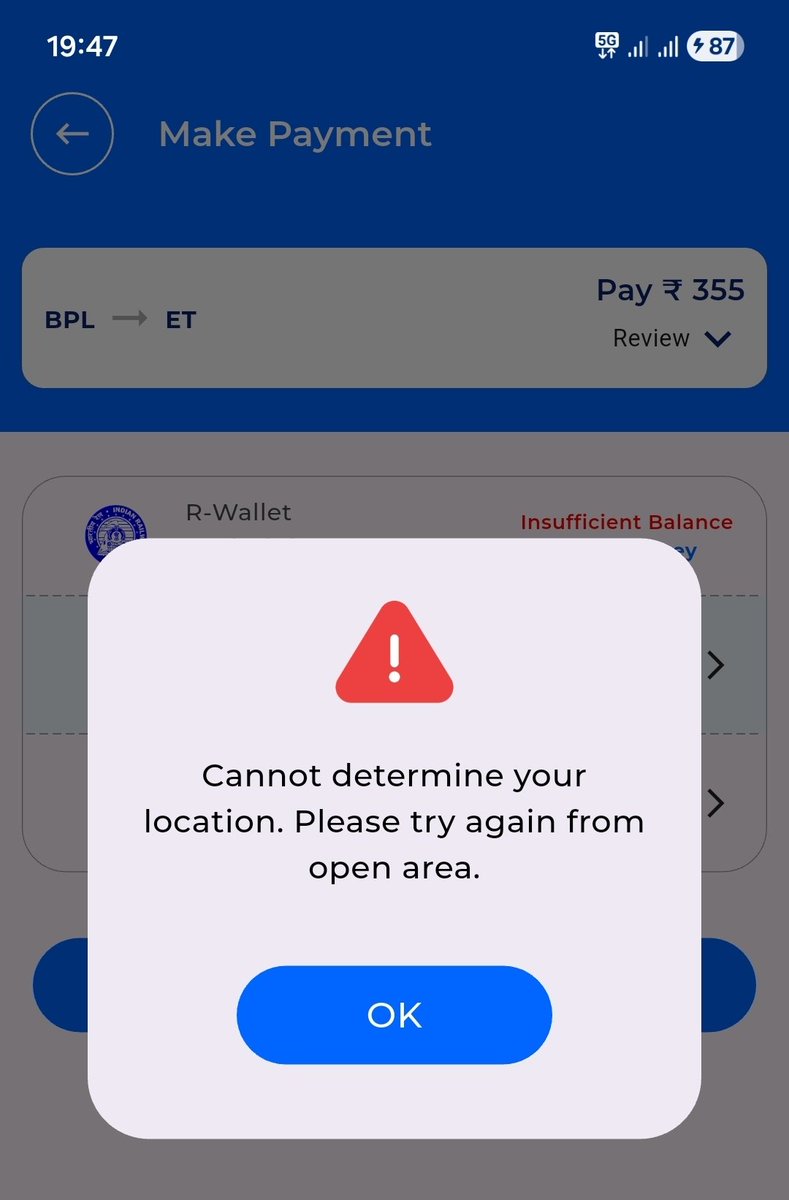_amirkhann_'s tweet photo. @RailwaySeva Unable to book or nenew MST/season ticket through railone app and recently using UTS and booked ticket from same location where i am currently booking. Railway station and railway tracks are too away from here (5KM). But getting location issue in your railone app. https://t.co/oe0h2o5Vqt