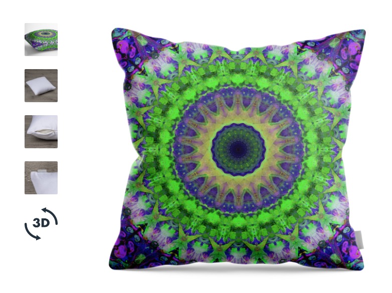 Green Light Mandala: sharoncummingsart.pixels.com/featured/green… #mandala #pillow #pillows #throwpillows #homedecor #green #purple #interiordesign #SharonCummingsArt #buyintoart